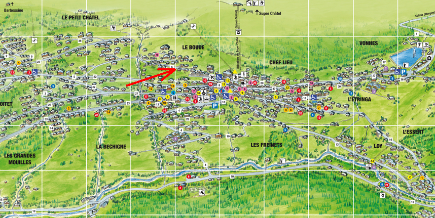Location of Chalet Page in Chatel